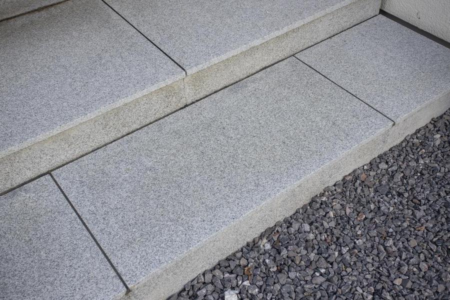 silver granite paving slabs stair