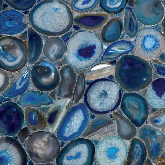 Beautiful natural luxury decoration polished stone slabs blue marble onyx agate table